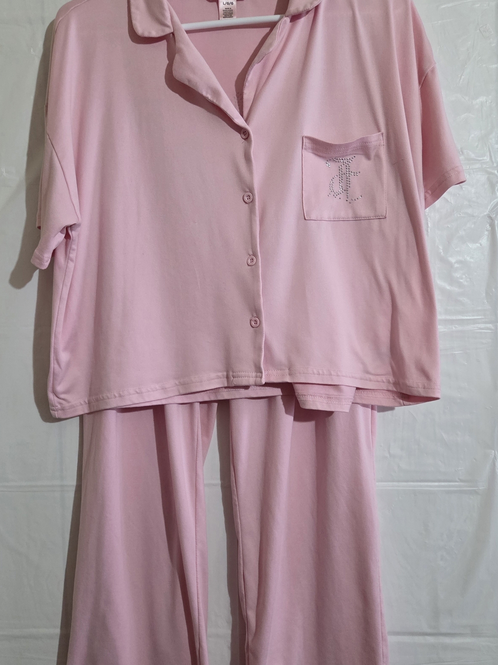 Pink Women's Pajama Set - Soft Short Sleeve Top & Pants